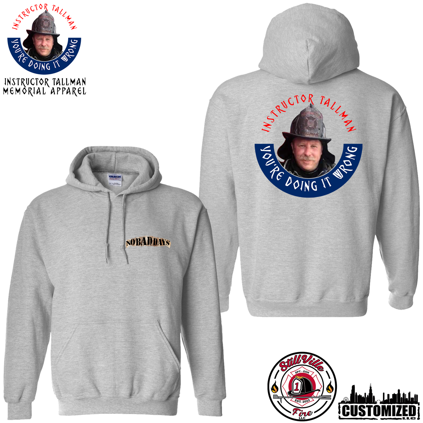 Instructor Tallman Memorial Pullover Hoodie - Sport Grey