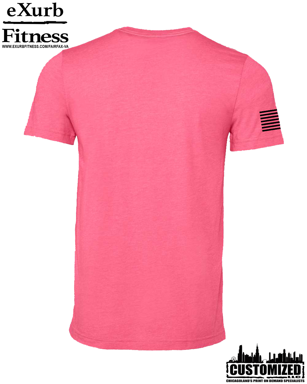 Exurb Fitness "DC Skyline" Short Sleeve - Heather Pink