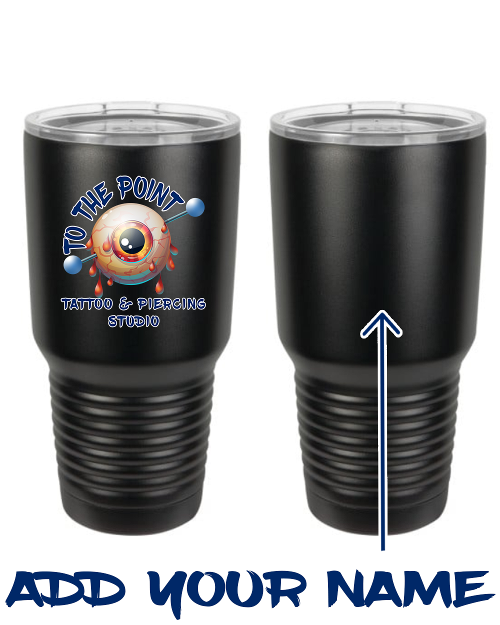 To The Point Piercing Studio 30oz. Stainless Steel Tumbler - Black