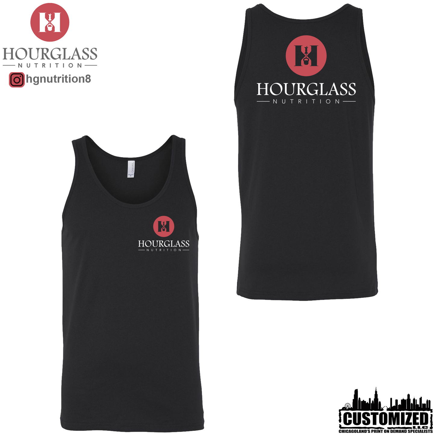 Hourglass Nutrition Jersey Tank "OG" Style1 - Black