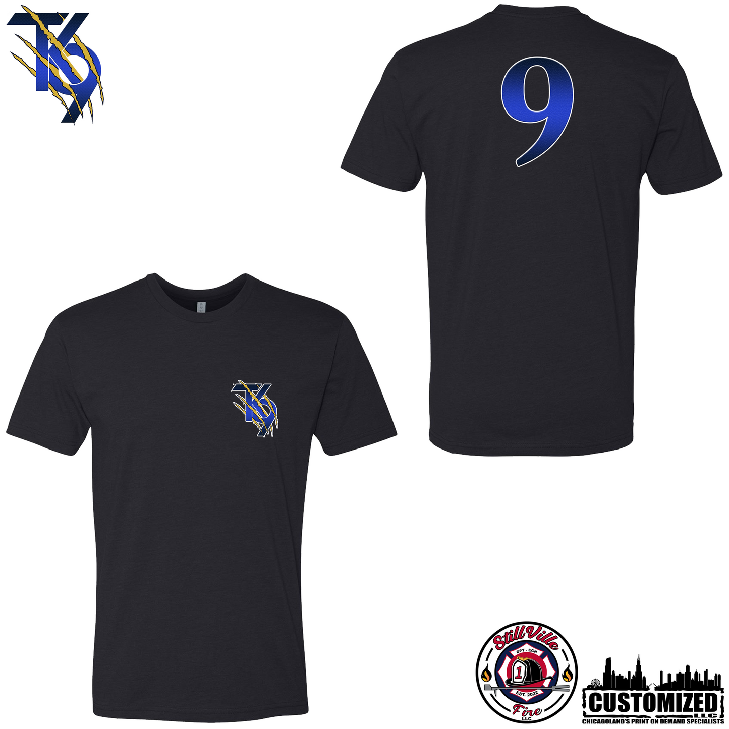 TK9 Next Level Short sleeve shirt "Style3" - Black