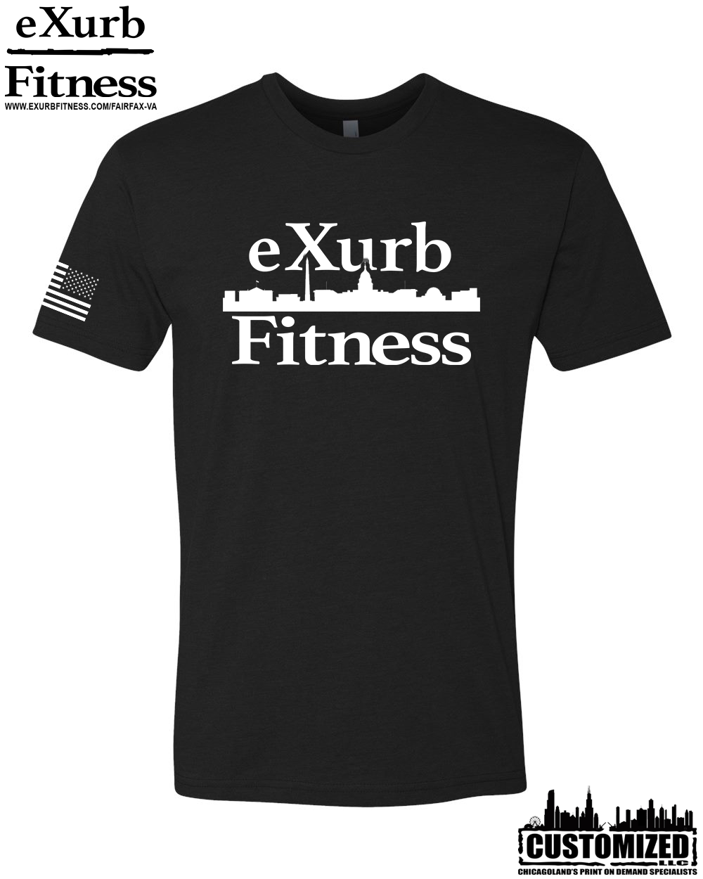 Exurb Fitness "DC Skyline" Short Sleeve - Black