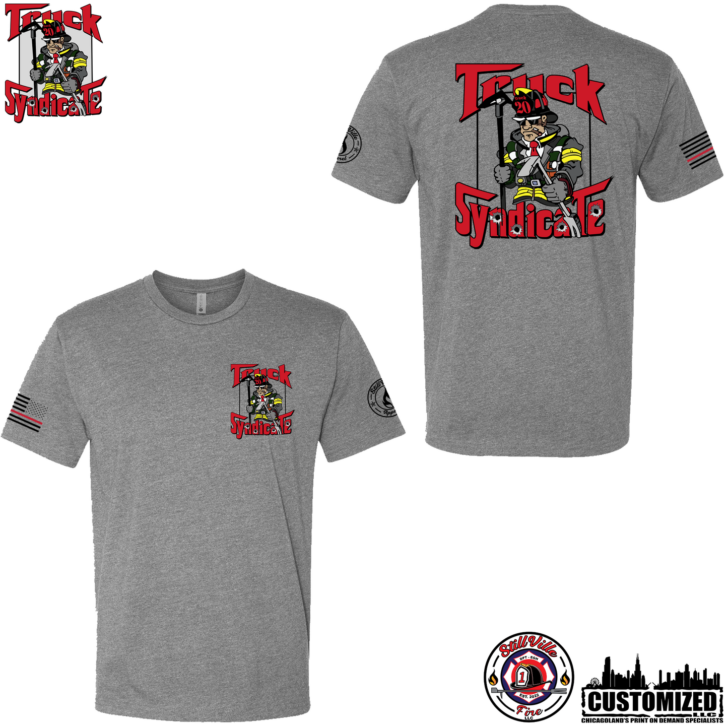 Truck Syndicate Next Level Short sleeve - Dark Heather Grey