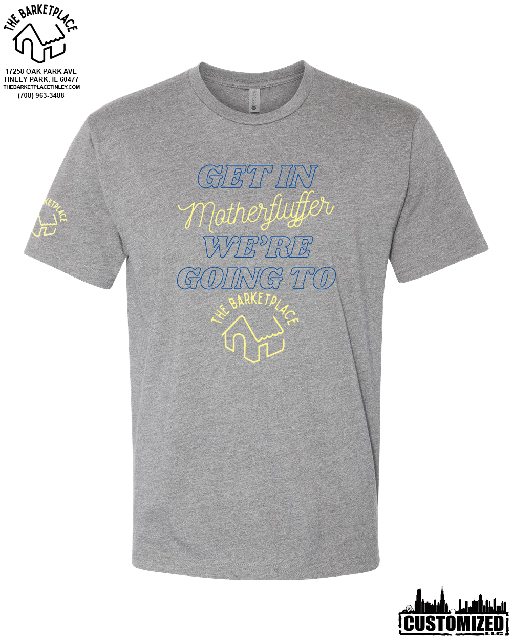"Get in Motherfluffer..." Short Sleeve - Dark Heather Grey