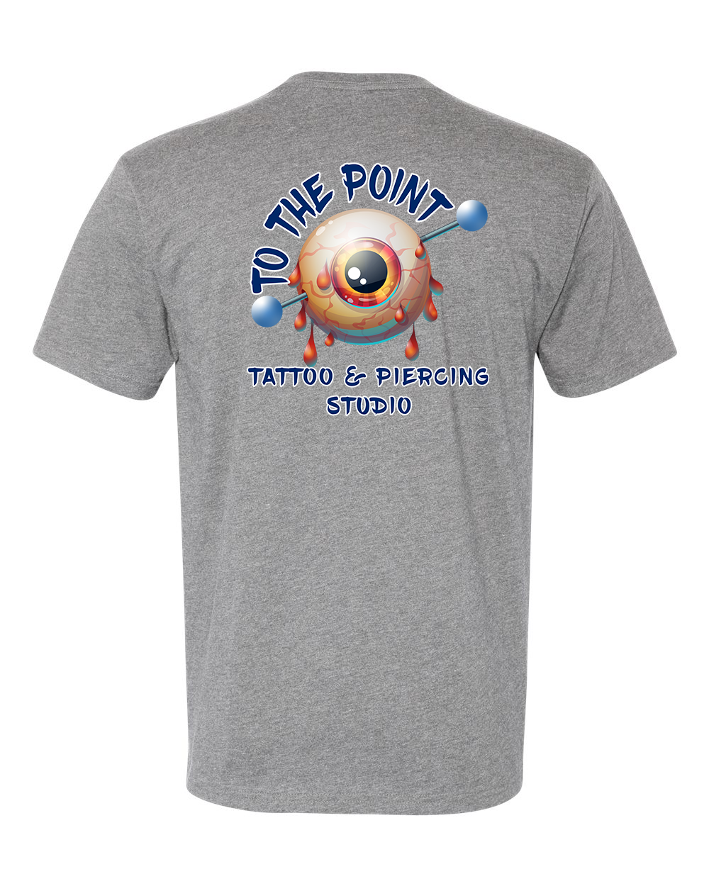 To The Point Piercing Studio shirt - Dark Heather Grey