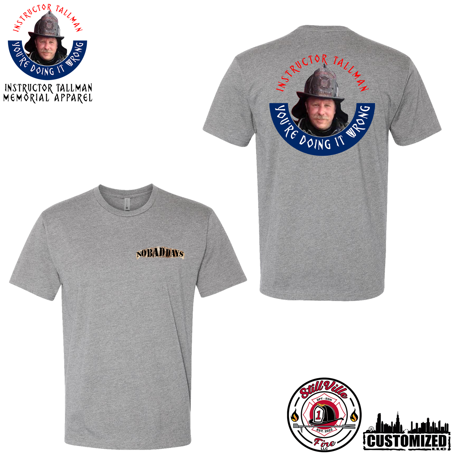 Instructor Tallman Memorial Short Sleeve Shirt - Dark Heather Grey