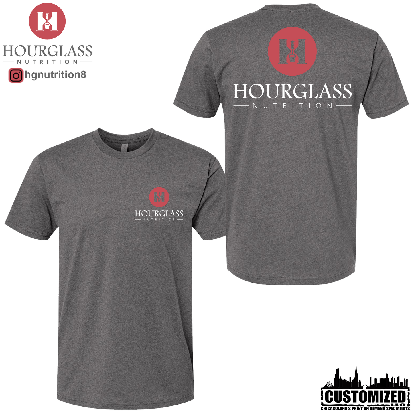 Hourglass Nutrition Shirt "OG" Style1 - Heather Heavy Metal