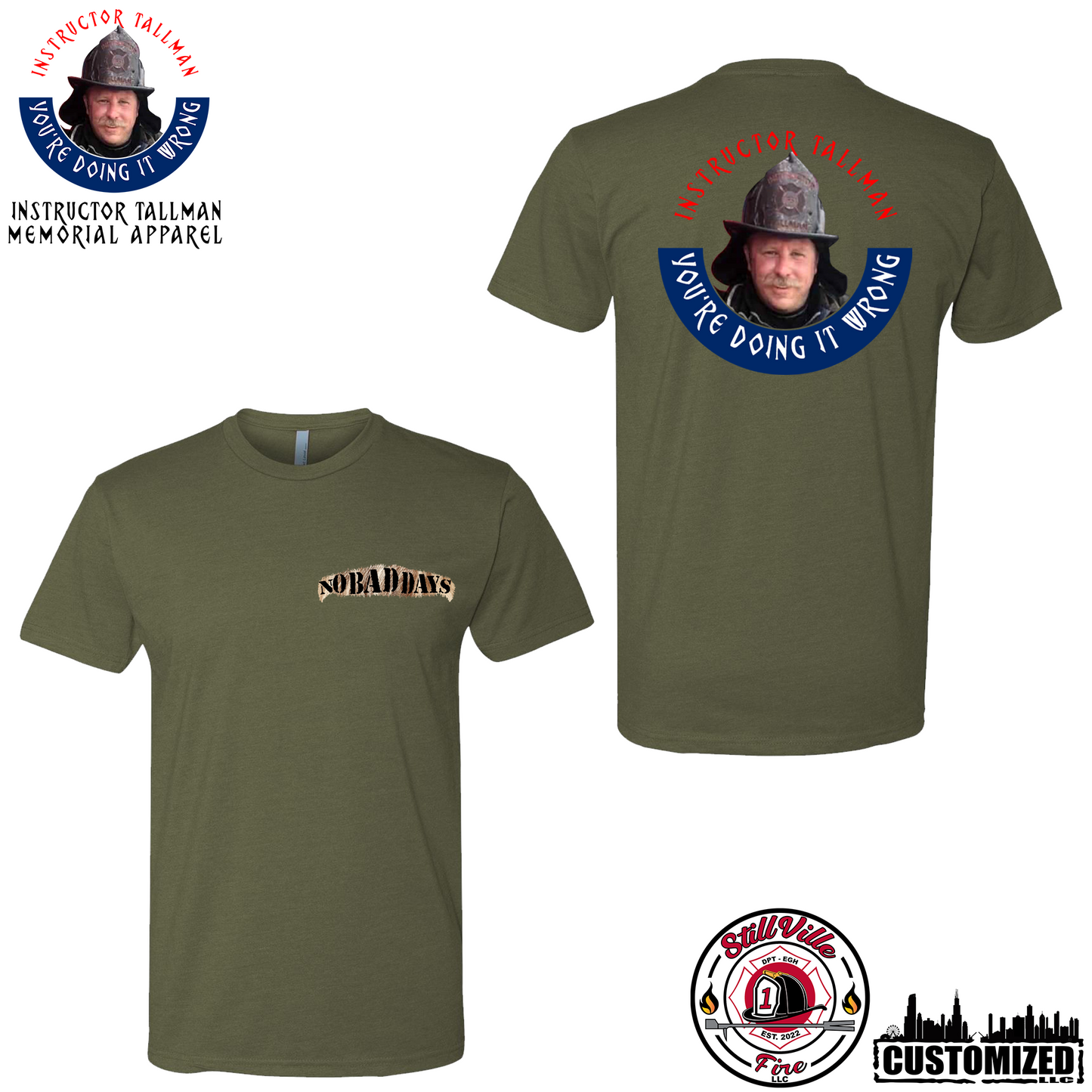 Instructor Tallman Memorial Short Sleeve Shirt - Military Green