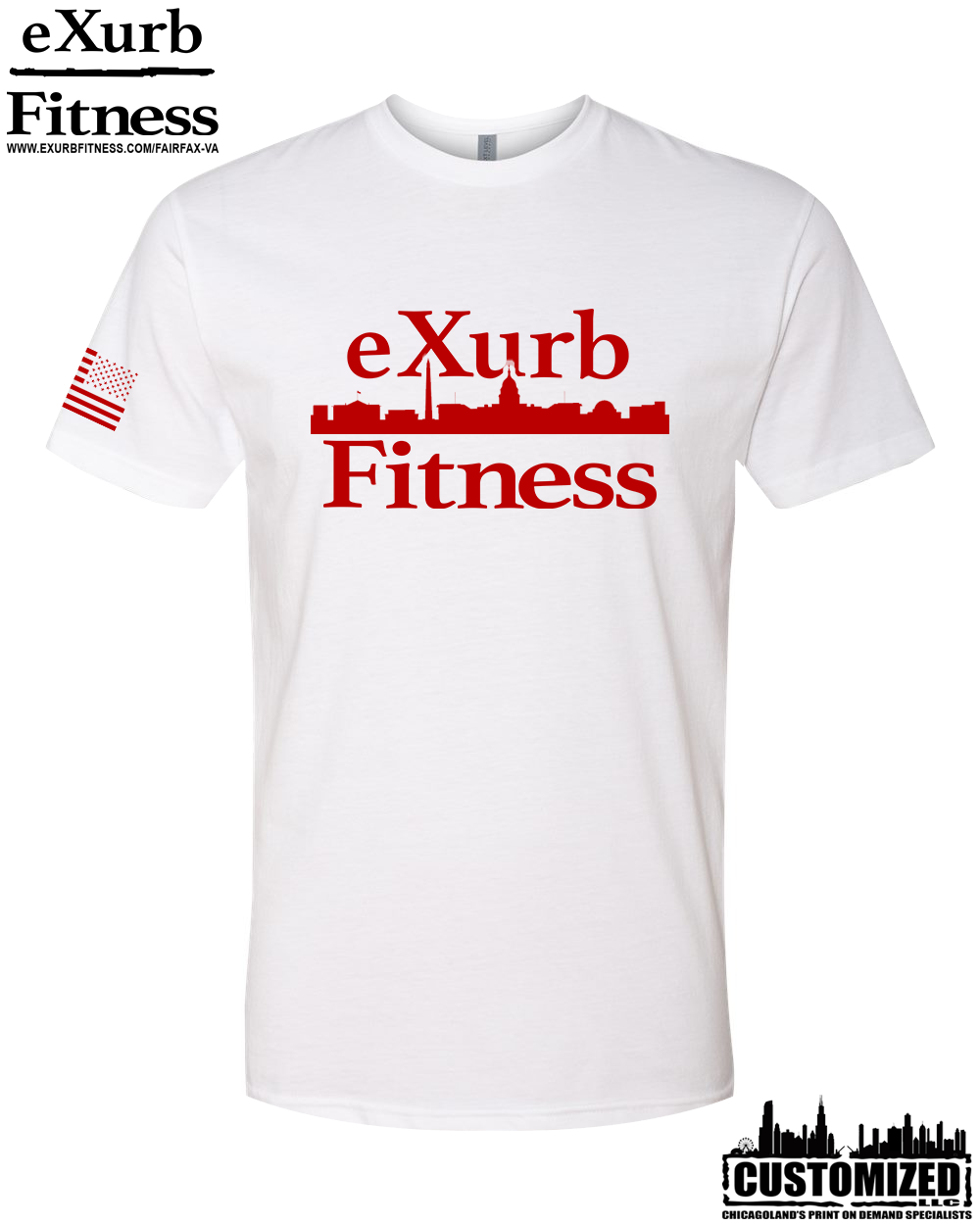 Exurb Fitness "DC Skyline" Short Sleeve - White
