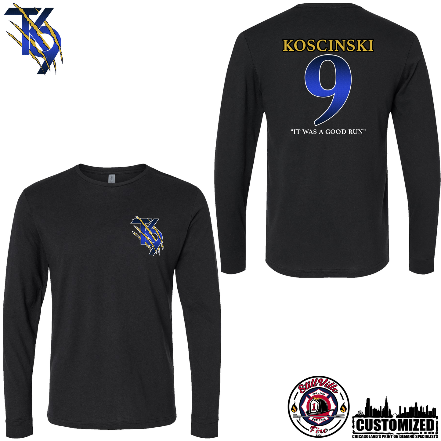TK9 Next Level Long sleeve shirt - Black