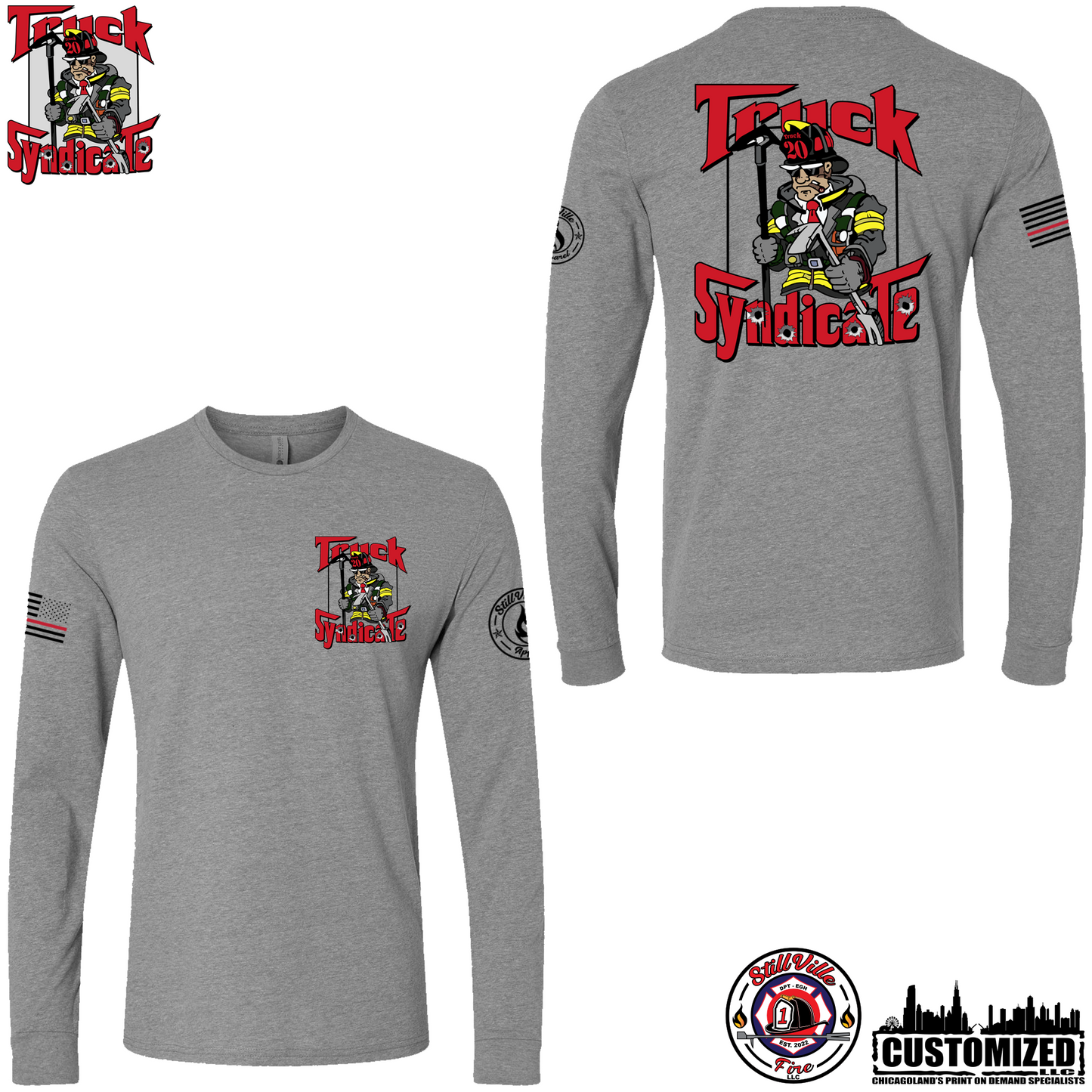 Truck Syndicate Next Level Long sleeve - Dark Heather Grey