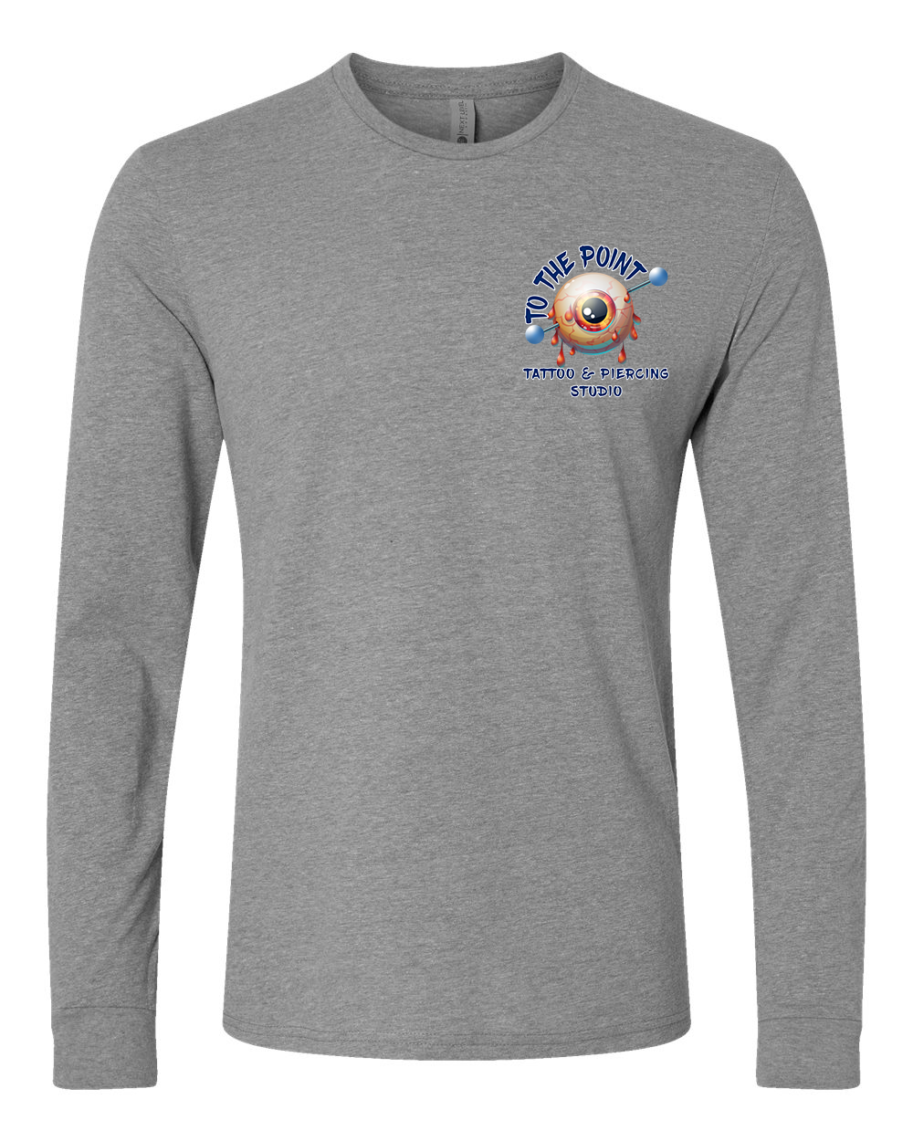 To The Point Piercing Studio Long Sleeve shirt - Dark Heather Grey