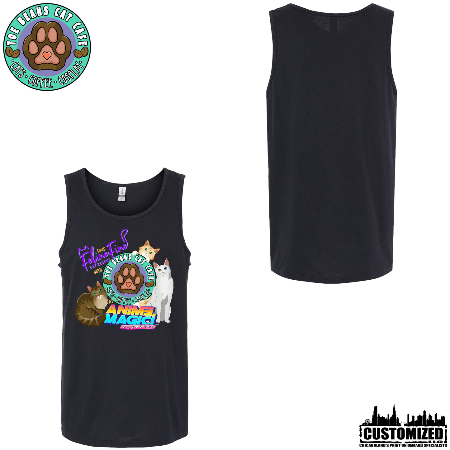 Anime Magic Unisex Tank - Black