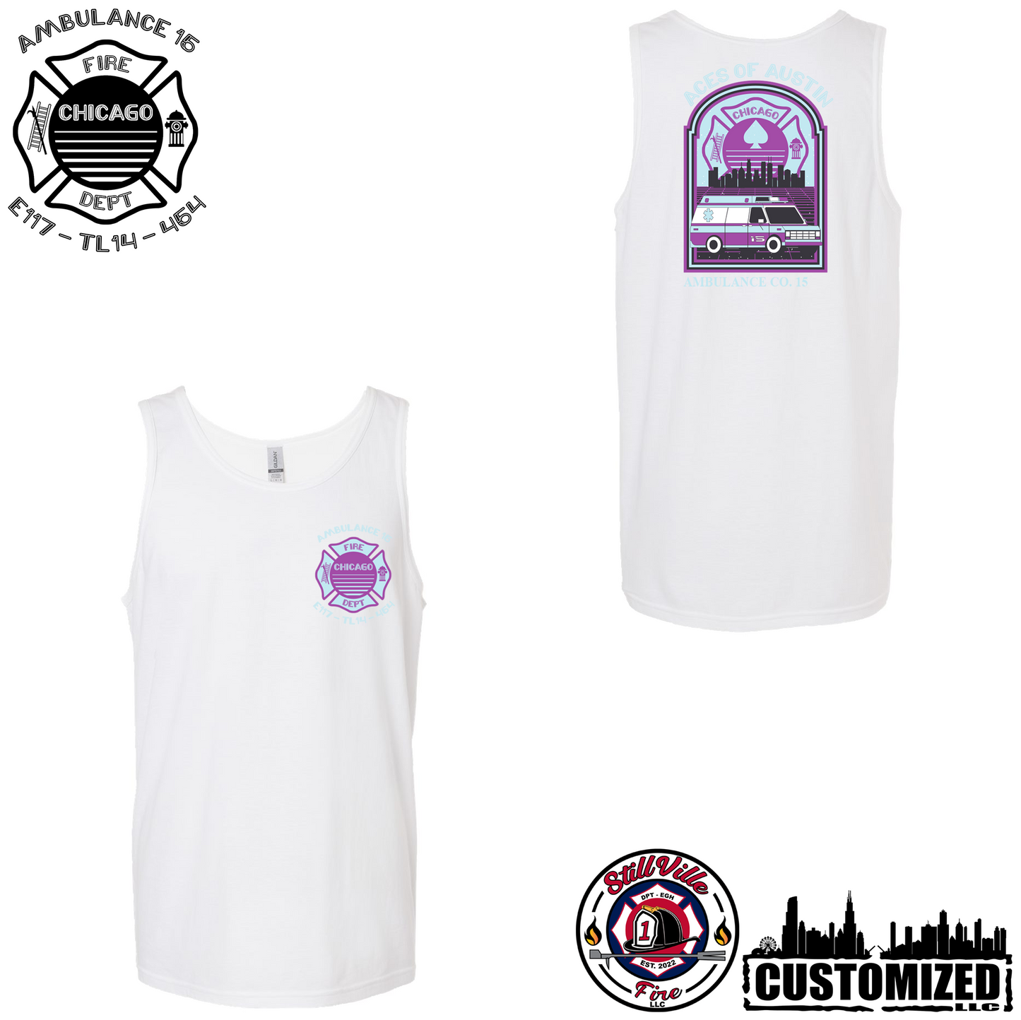 CFD Ambo Co. 15 "Summer Vibes" Gildan Tank - White
