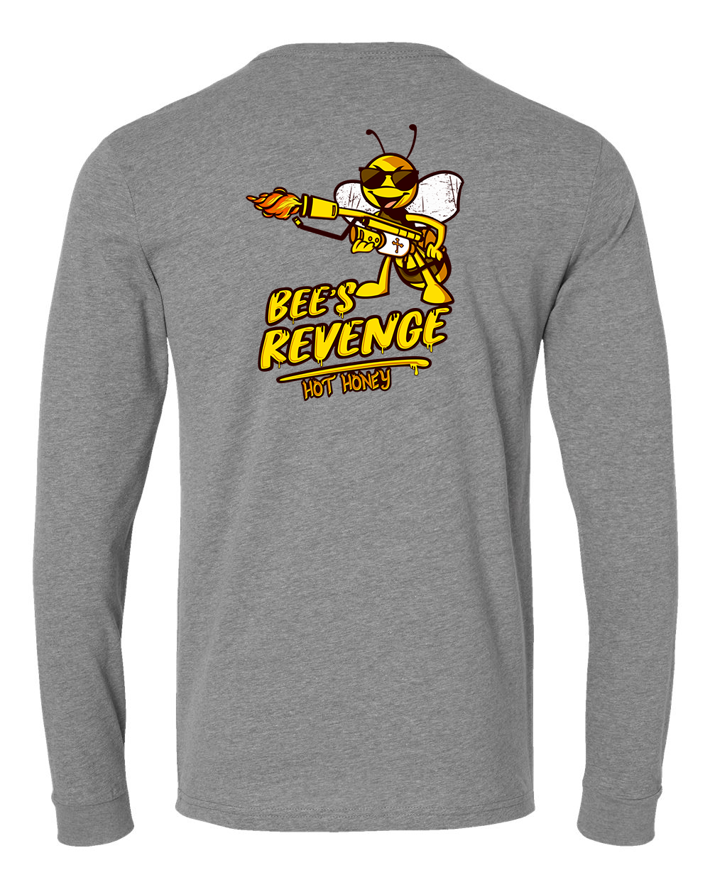 Bee's Revenge "OG" Hot Honey Long Sleeve - Dark Heather Grey