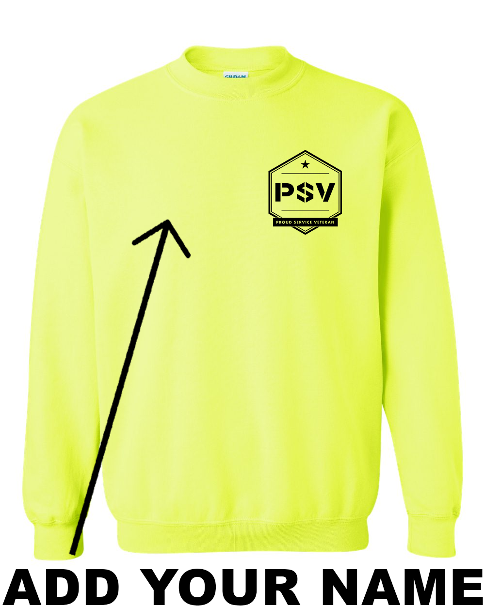 PSV Gildan Crewneck - Safety Green