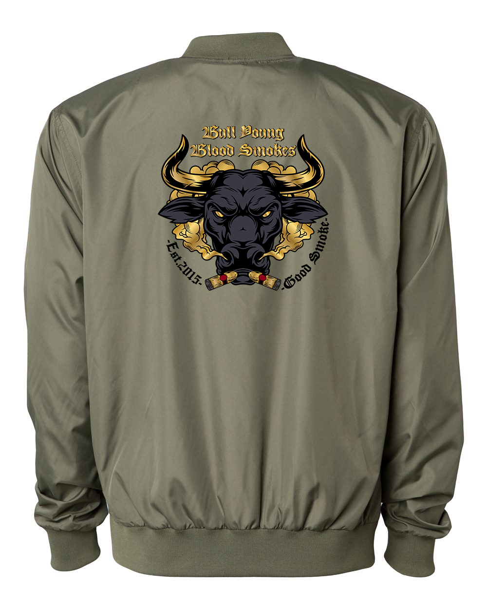 Bull Young Lightweight Bomber Jacket - Army Green