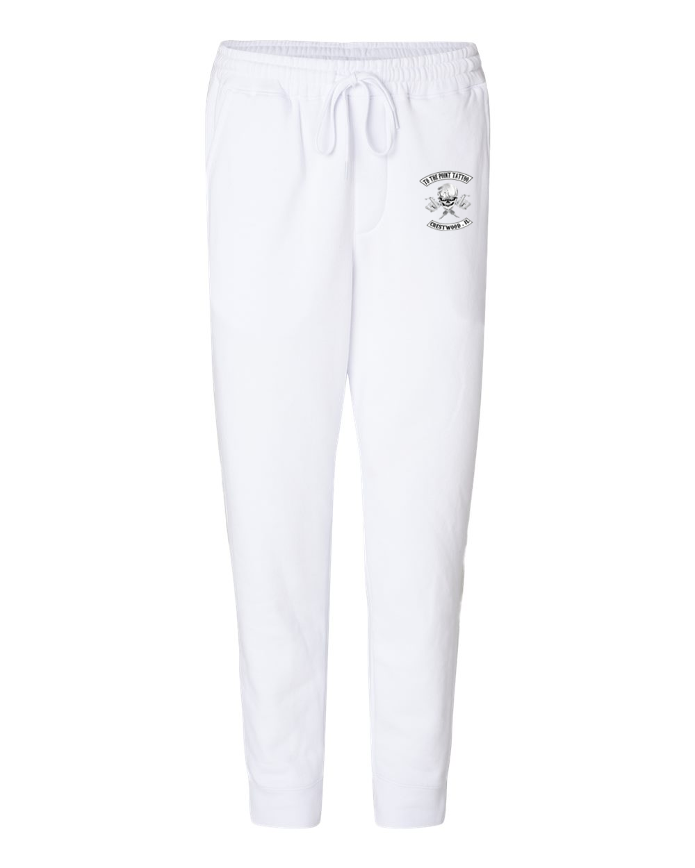 To The Point Tattoo "OG" Midweight Fleece Pants w/Pockets - White