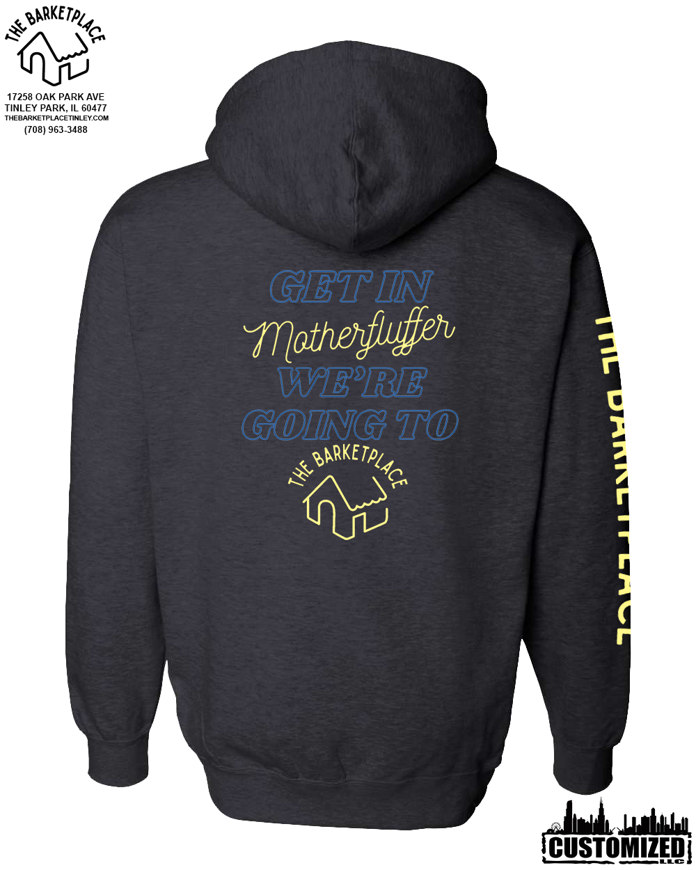 "Get in Motherfluffer..." Heavyweight Hoodie - Charcoal Heather