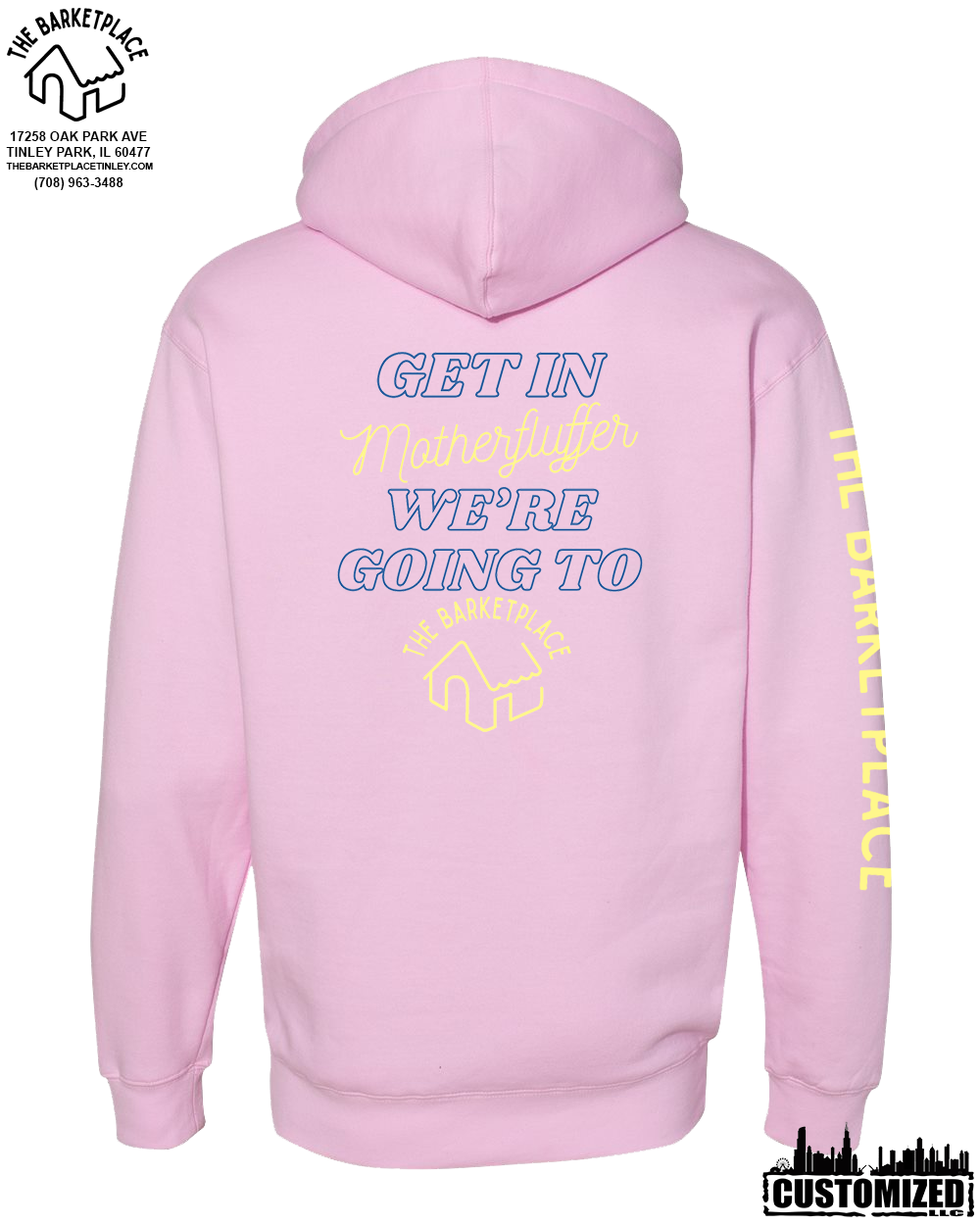 "Get in Motherfluffer..." Heavyweight Hoodie - Pink