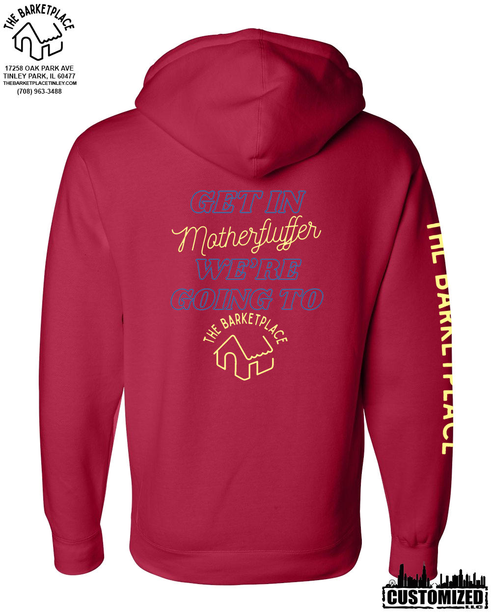 "Get in Motherfluffer..." Heavyweight Hoodie - Red