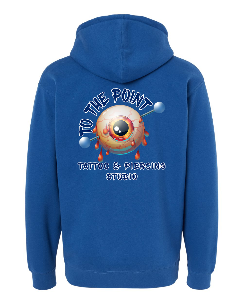 To The Point Piercing Studio Heavyweight Hoodie - Royal Blue