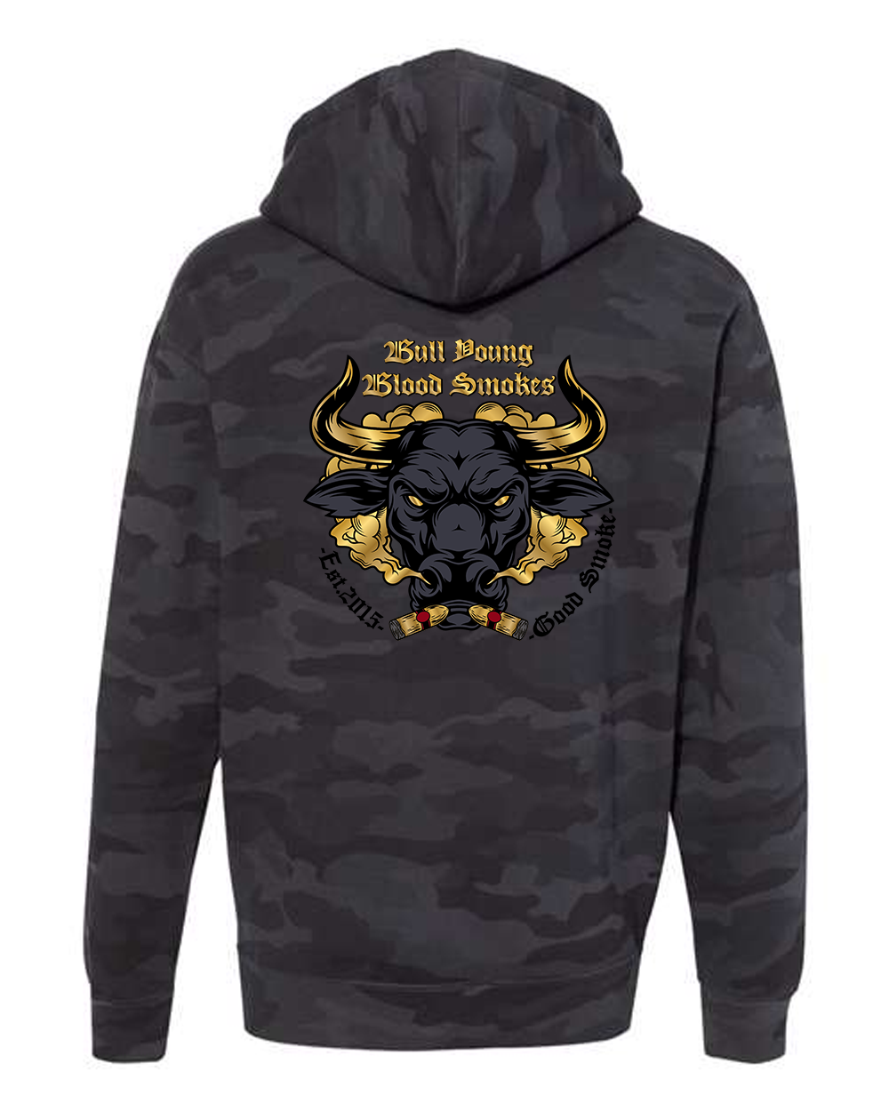 Bull Young Heavyweight Hoodie - Black Camo