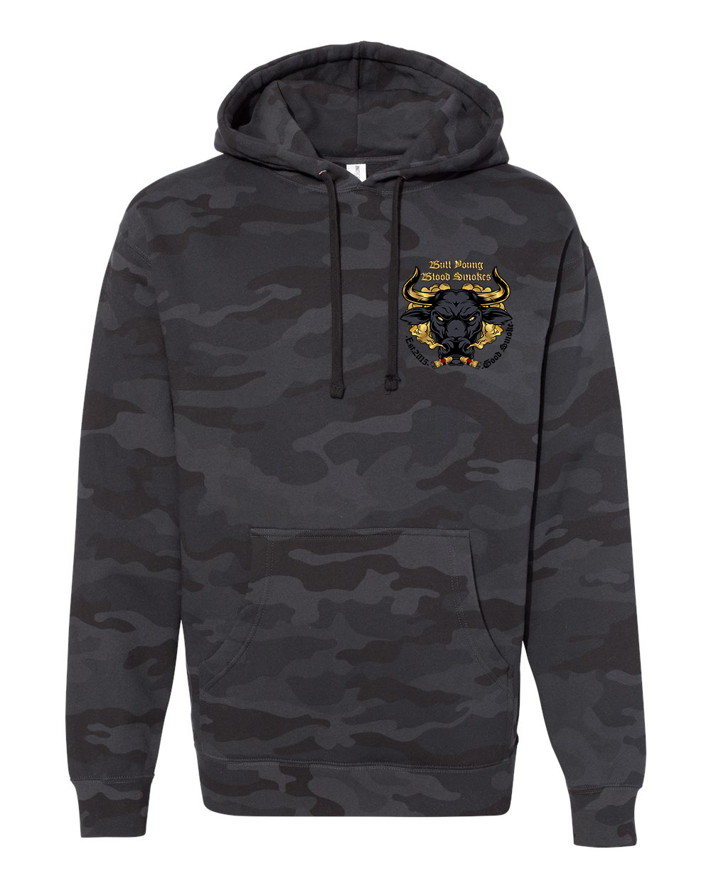 Bull Young Heavyweight Hoodie - Black Camo