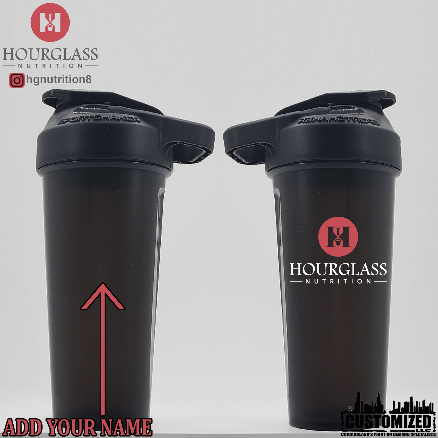 New Hourglass Nutrition Shaker - Smoked