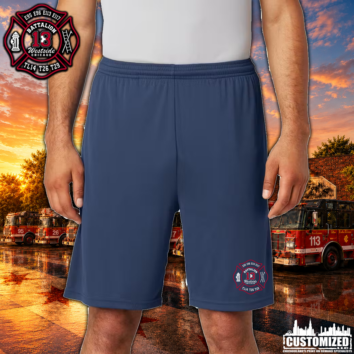 CFD Batt 18 Pocketed Shorts "Style1"- Navy