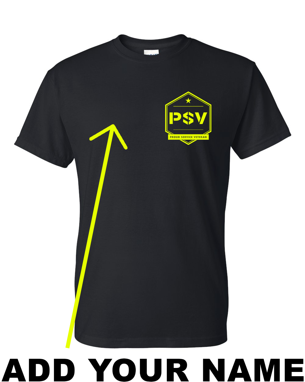 PSV Short Sleeve Gildan shirt - Black