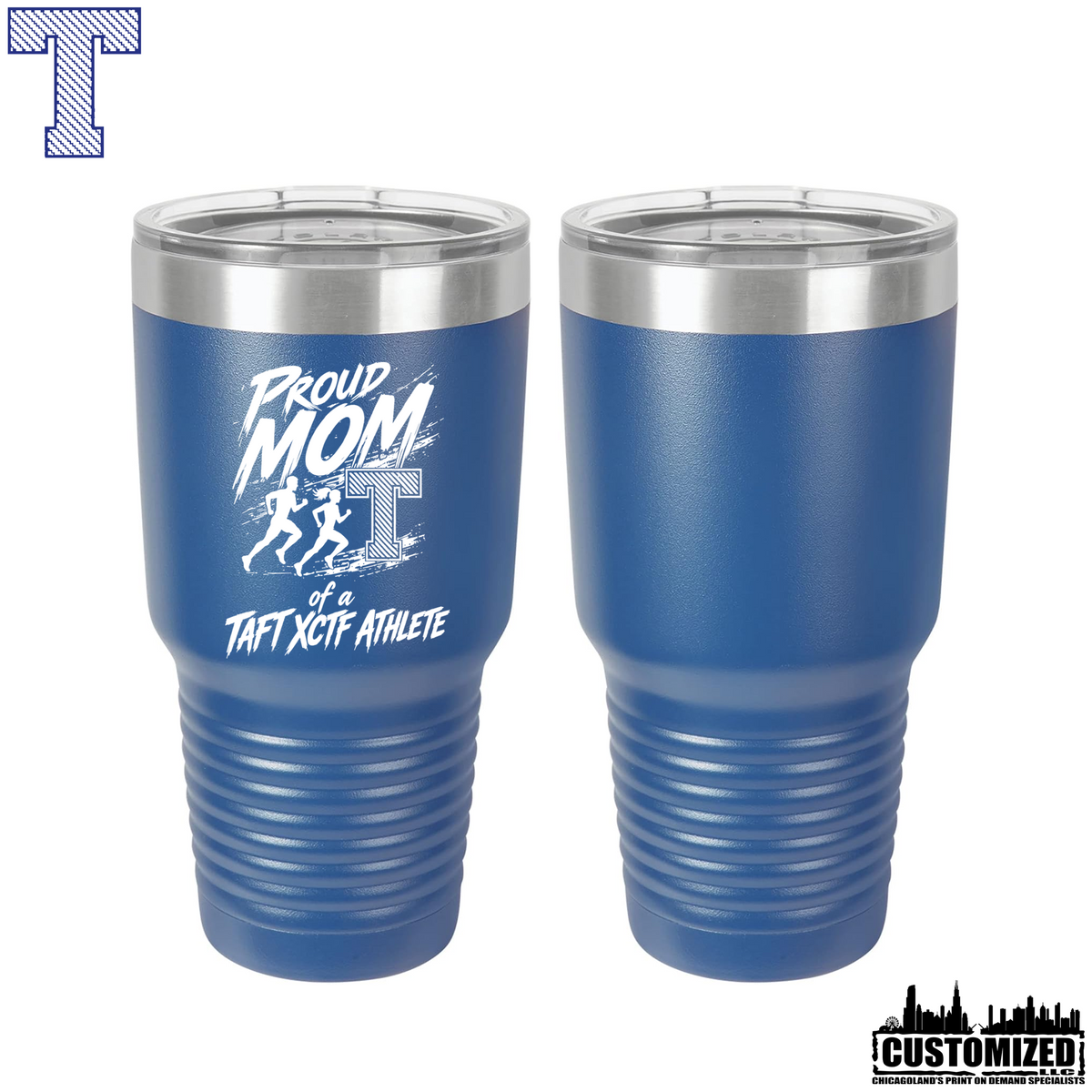 Taft Cross Country Proud Mom 30oz Stainless Steel Tumbler - Royal