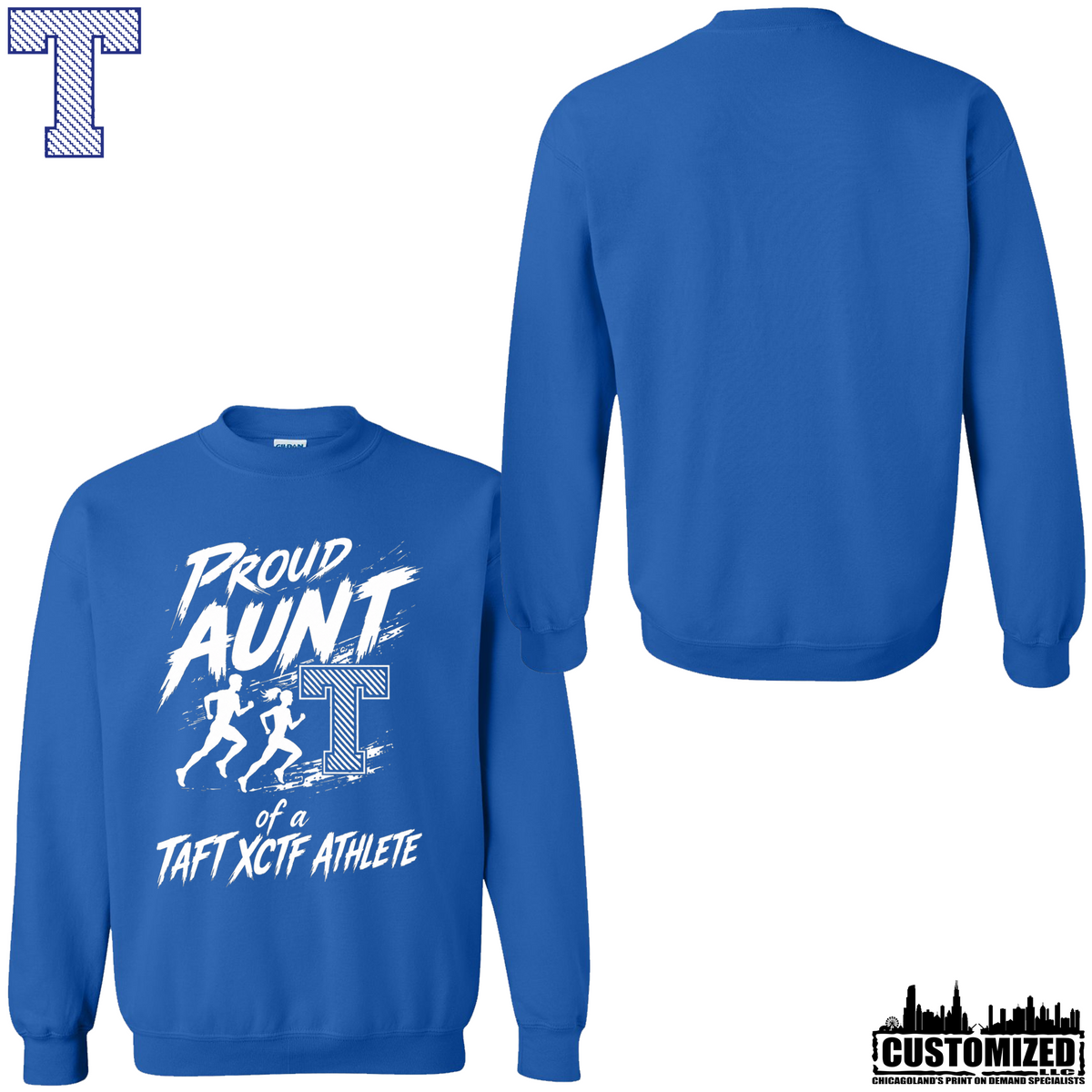 Taft Cross Country Proud Aunt Crewneck - Royal