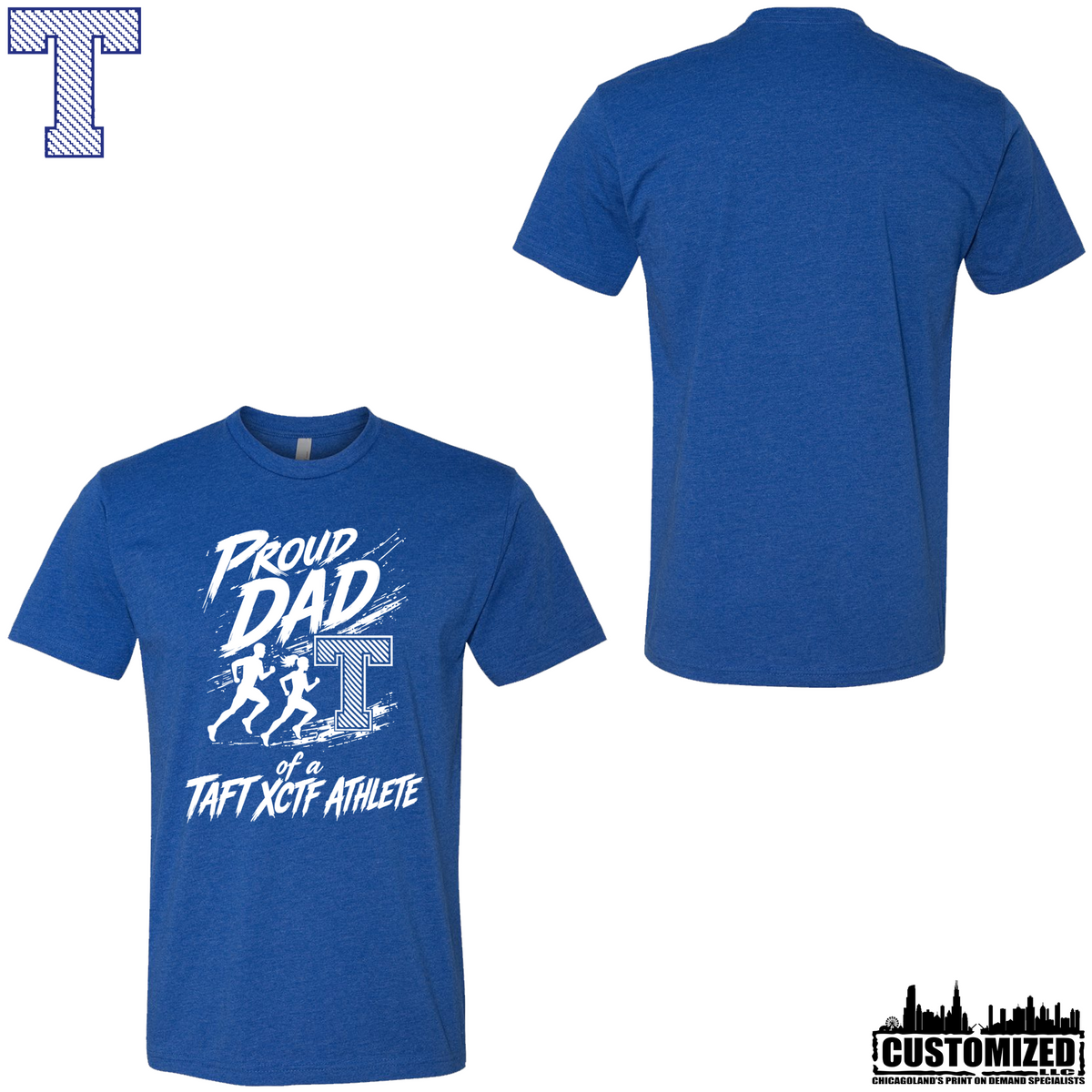 Taft Cross Country Proud Dad short sleeve shirt - Royal