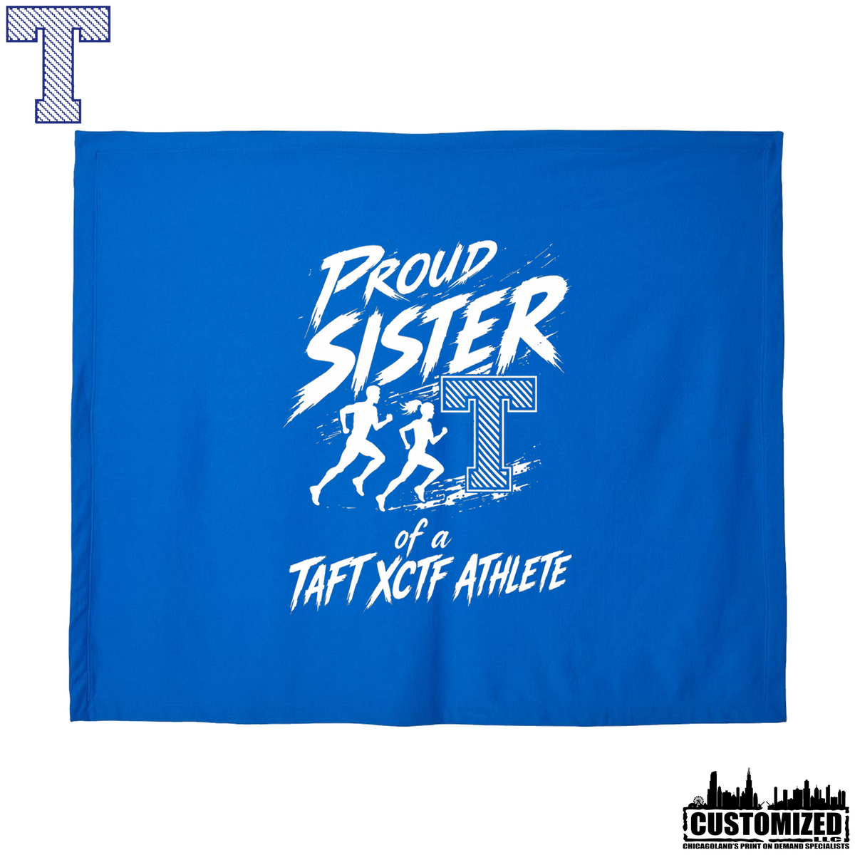 Taft Cross Country Proud Sister Stadium Blanket - Royal