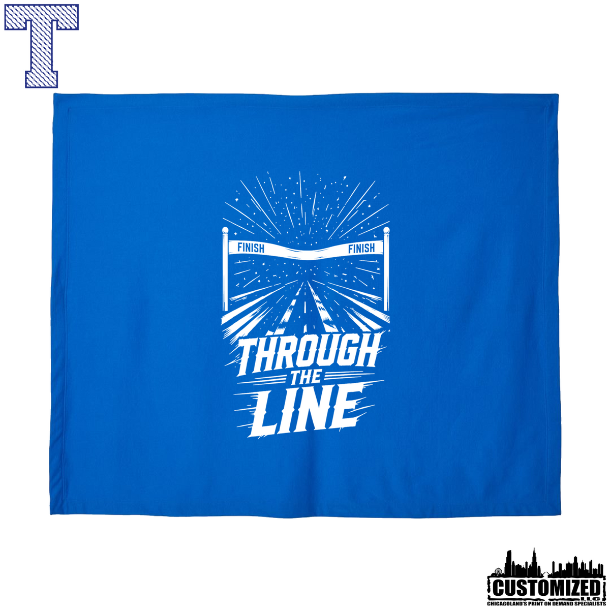 Taft Cross Country Through The Line Stadium Blanket - Royal