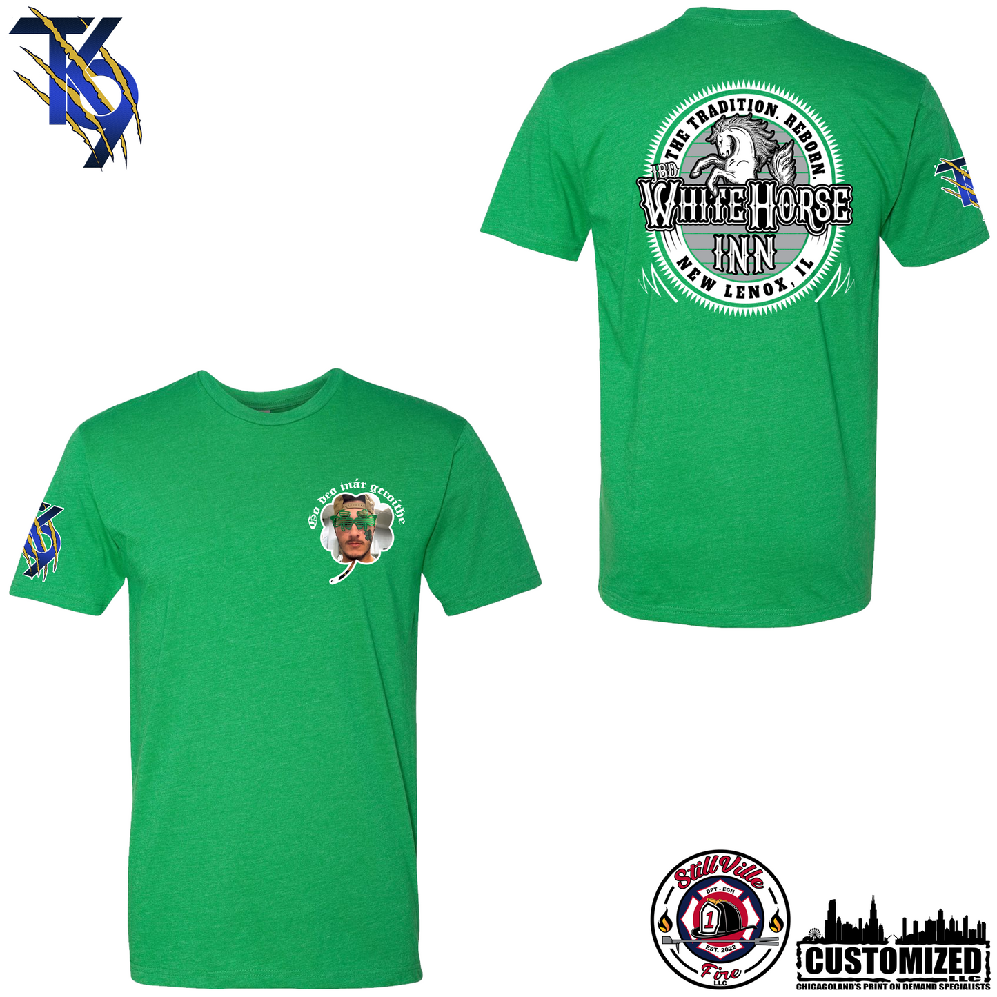 TK9 St. Patty's Day Short sleeve shirt - Kelly Green