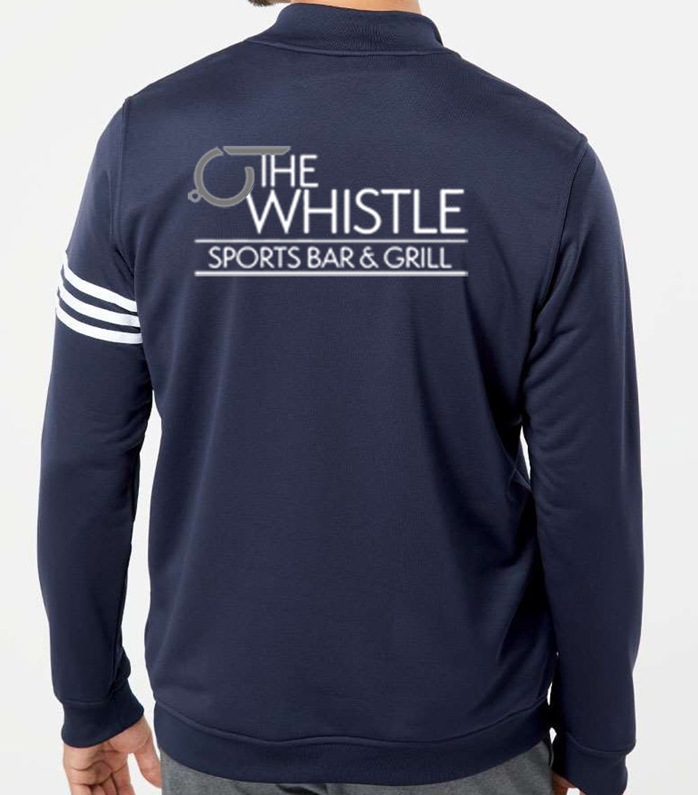 W159 Men's 3-Stripes French Terry Quarter-Zip Pullover