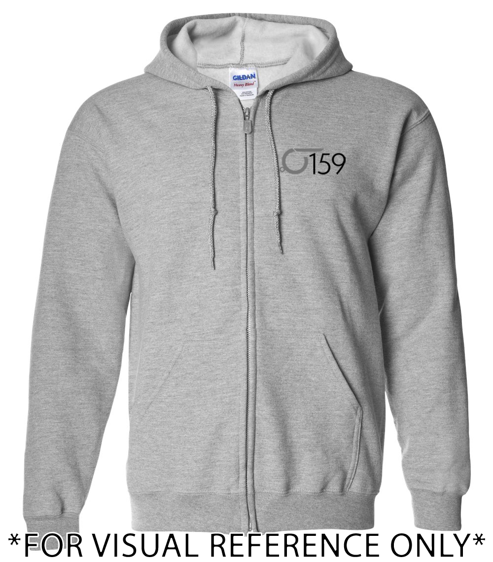 W159 Gildan Heavy Blend Full Zip Hooded Sweatshirt - Sports Grey