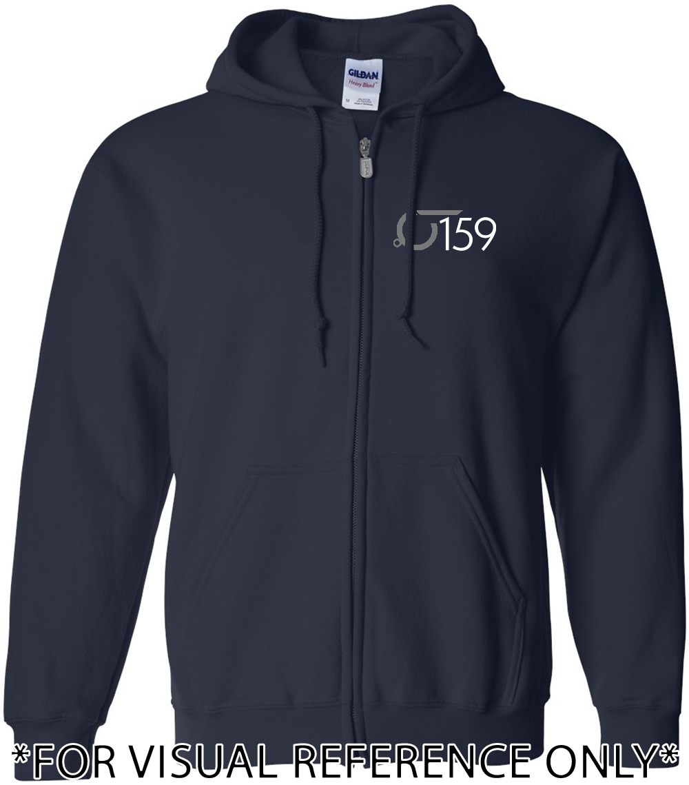 W159 Gildan Heavy Blend Full Zip Hooded Sweatshirt - Navy