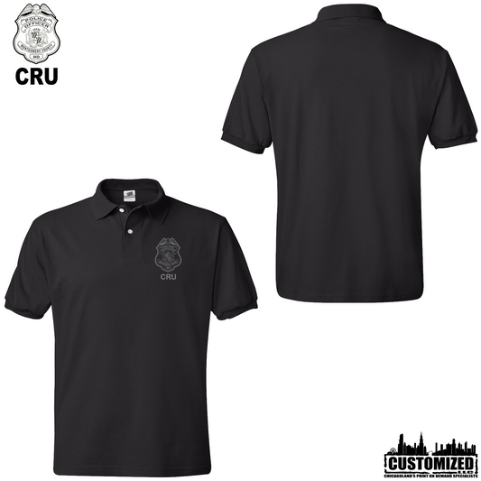 MCPD CRU Embroidered Polo "Style1" - Black