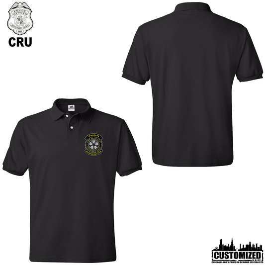 MCPD CRU Embroidered Polo "Style2" - Black
