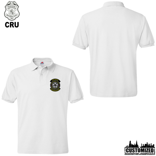 MCPD CRU Embroidered Polo "Style2" - White