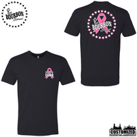 115 Bourbon Street Fighting For A Cure Short Sleeve - Black, front and back