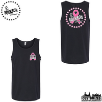 115 Bourbon Street Fighting For A Cure Unisex Tank - Black, front and back