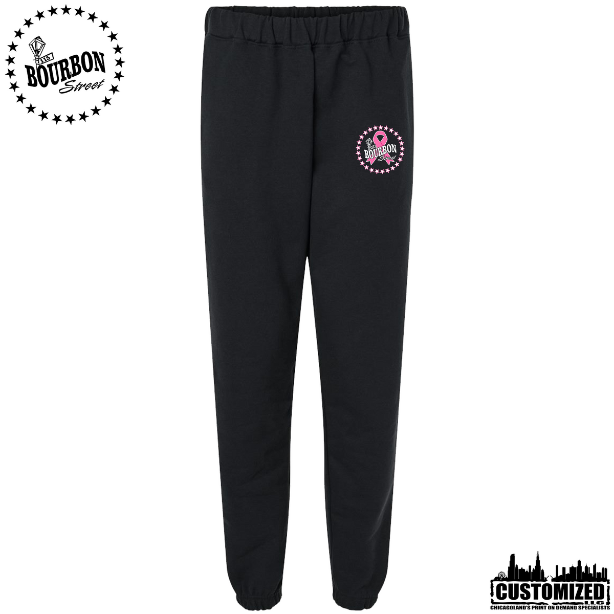 115 Bourbon Street Fighting For A Cure Sweatpants - Black