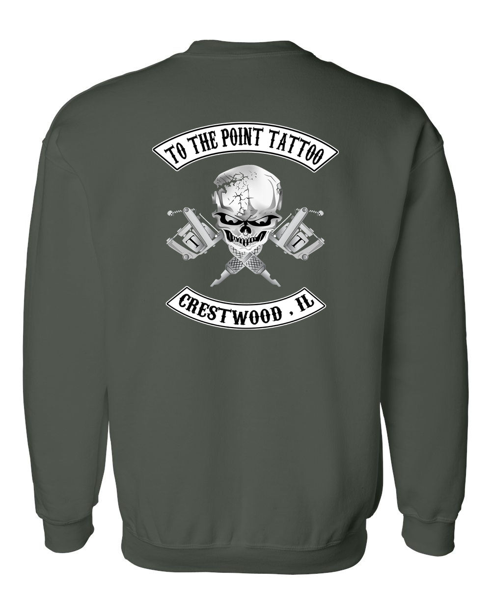 To The Point Tattoo "OG" Crewneck Sweatshirt - Forest Green