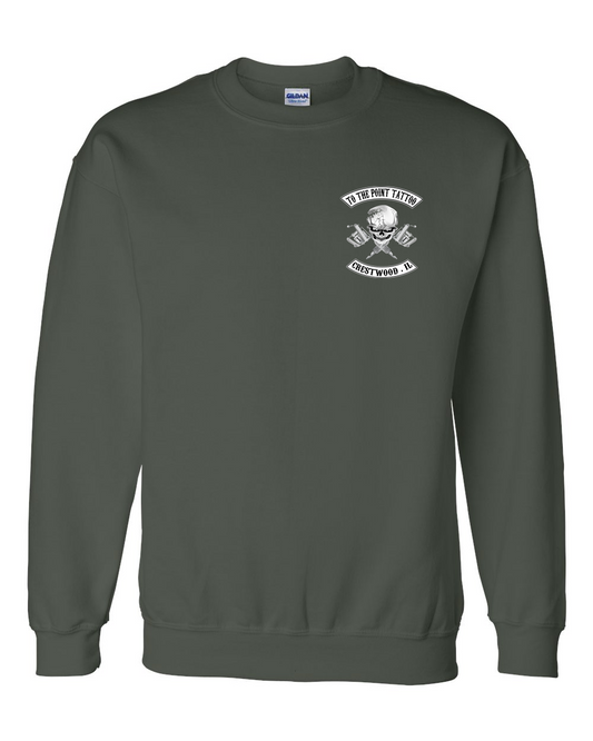 To The Point Tattoo "OG" Crewneck Sweatshirt - Forest Green