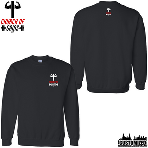 Church of Gains "OG" Style1 Crewneck Sweatshirt - Black (5 Print Options)