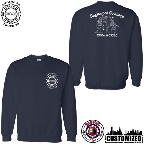 CFD Englewood Cowboys Crewneck Sweatshirt - Navy